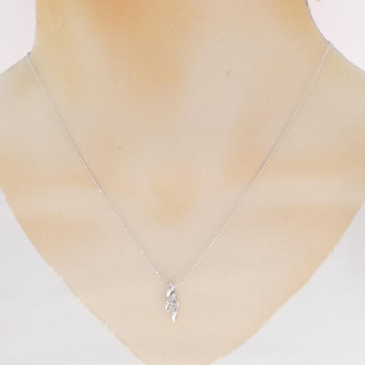 K10WG ダイヤモンド ネックレス 0.06CT