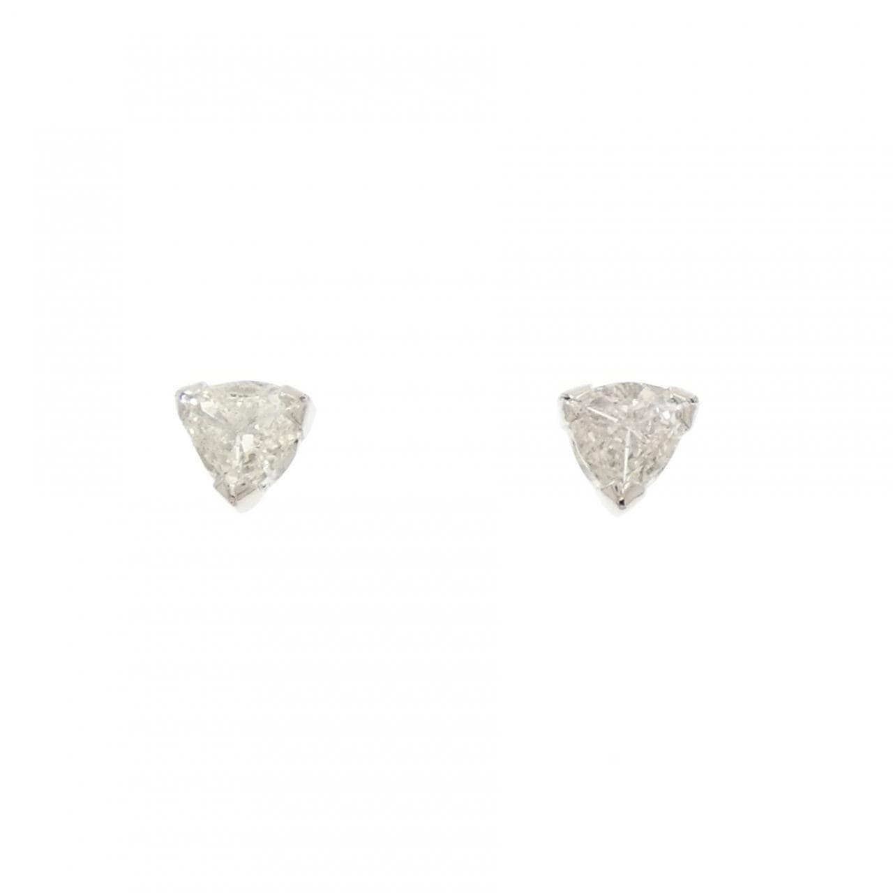 PT900 ソリティア ダイヤモンド ピアス