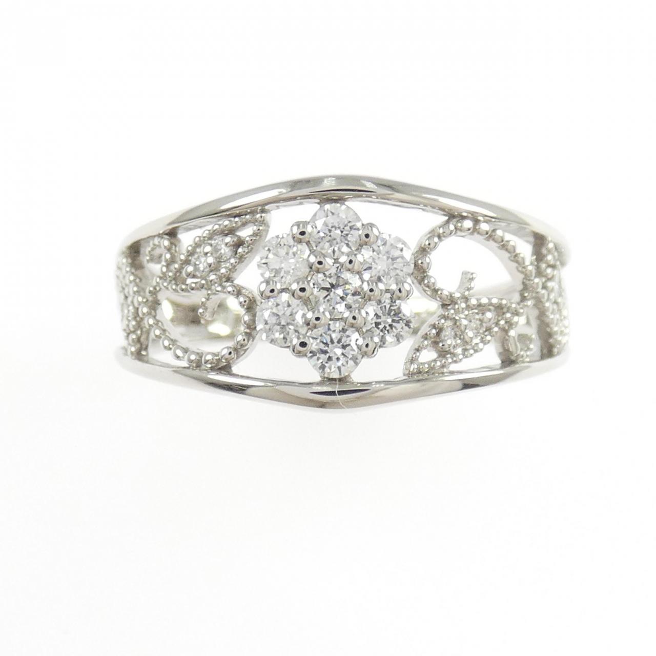 PT900 フラワー ダイヤモンド リング 0.31CT