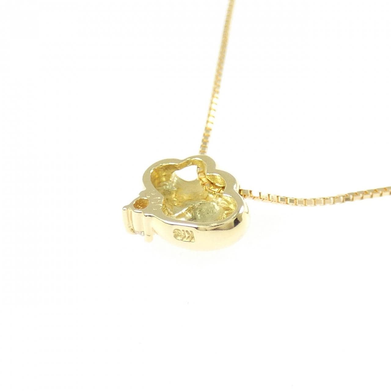 K18YG ハート ダイヤモンド ネックレス 0.02CT