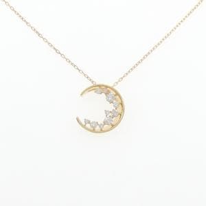 K18YG ムーン ダイヤモンド ネックレス 0.30CT