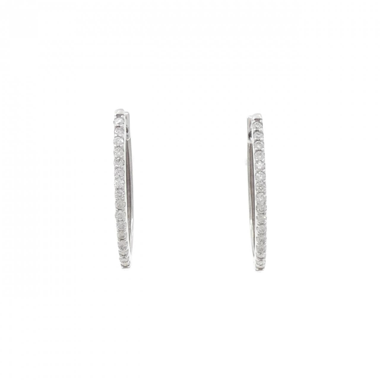 K18WG ダイヤモンド ピアス 0.32CT