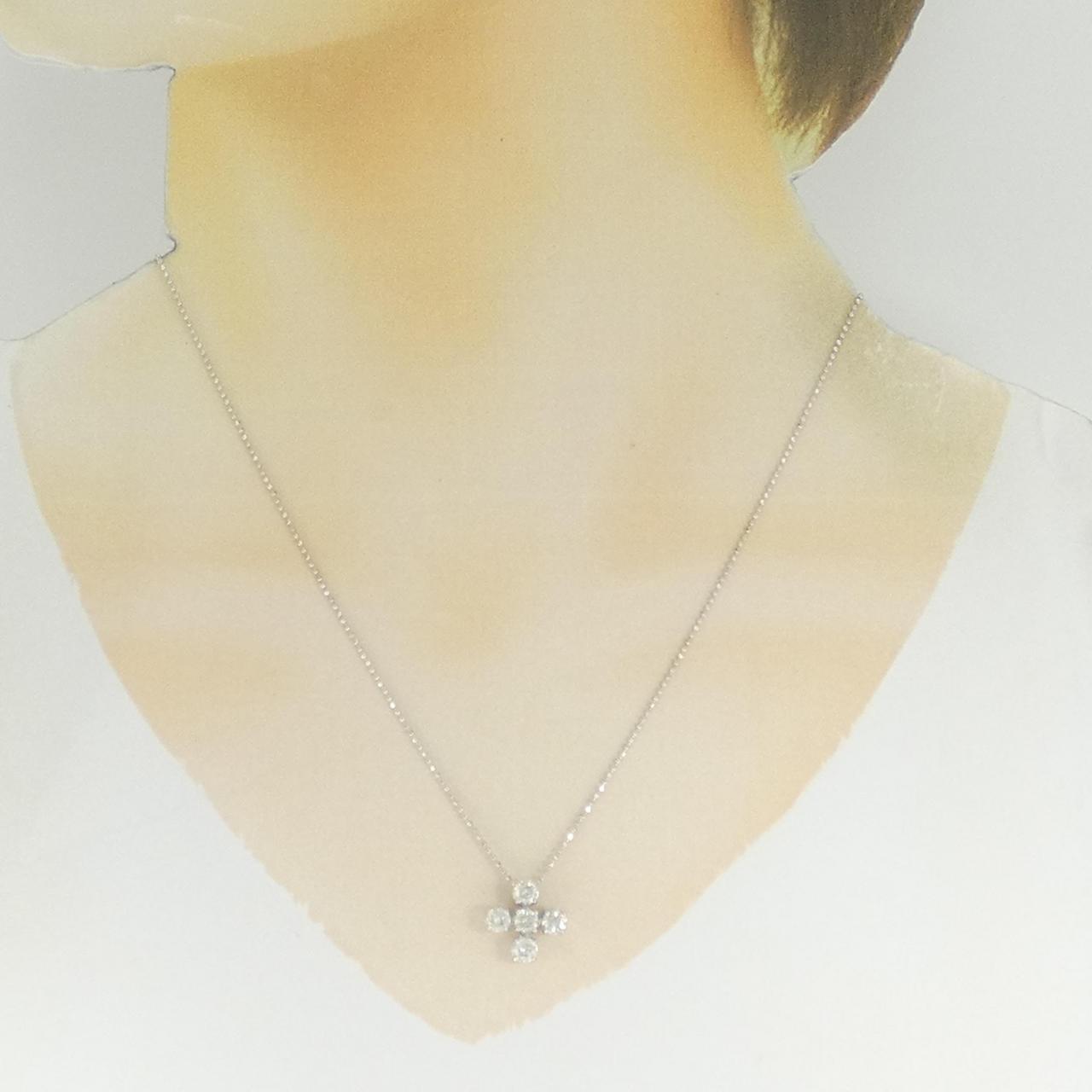 K18WG ダイヤモンド ネックレス 1.00CT