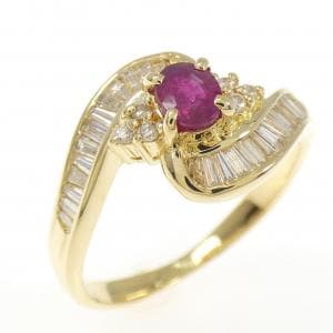 K18YG ruby ring