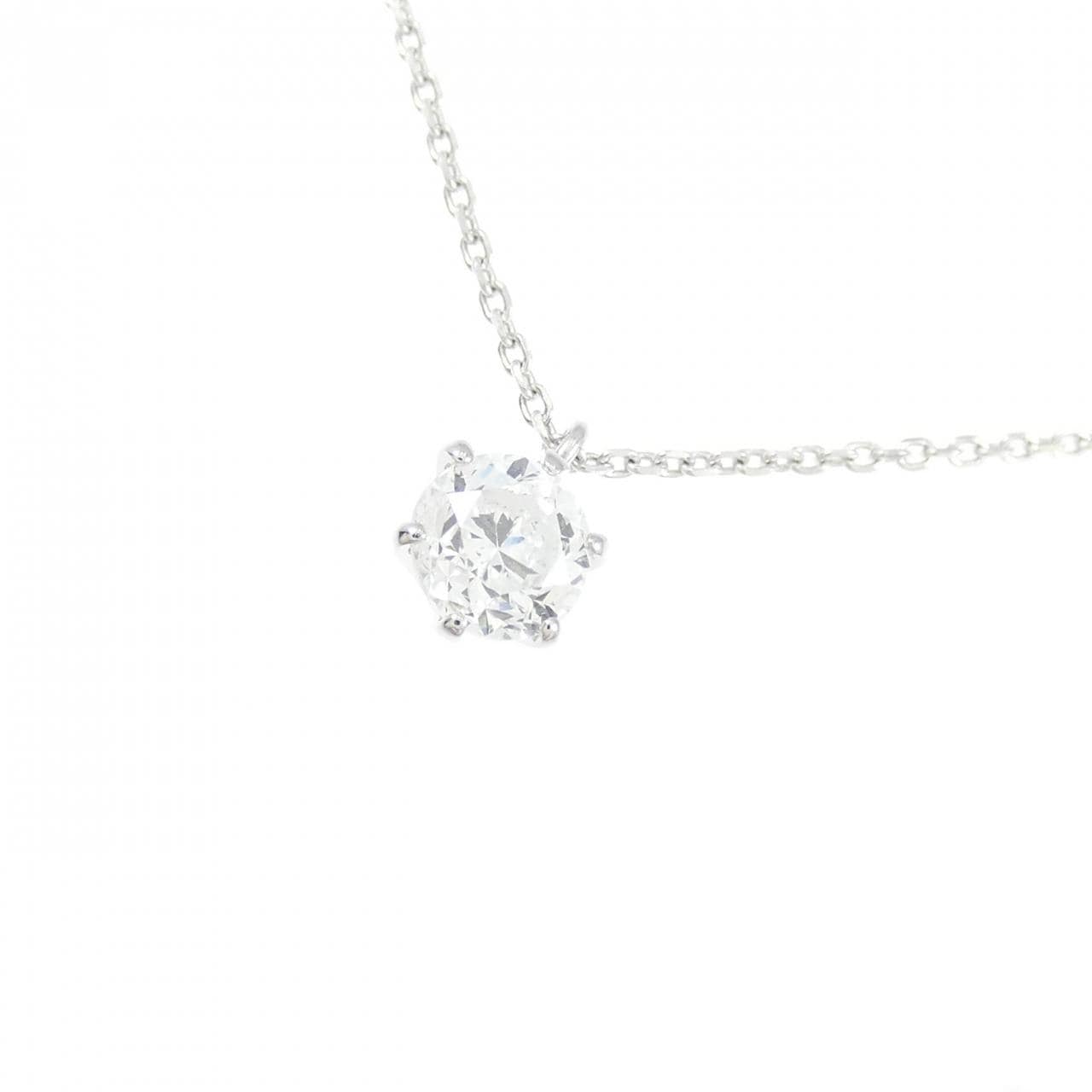 PT900/PT850 ソリティア ダイヤモンド ネックレス 0.376CT