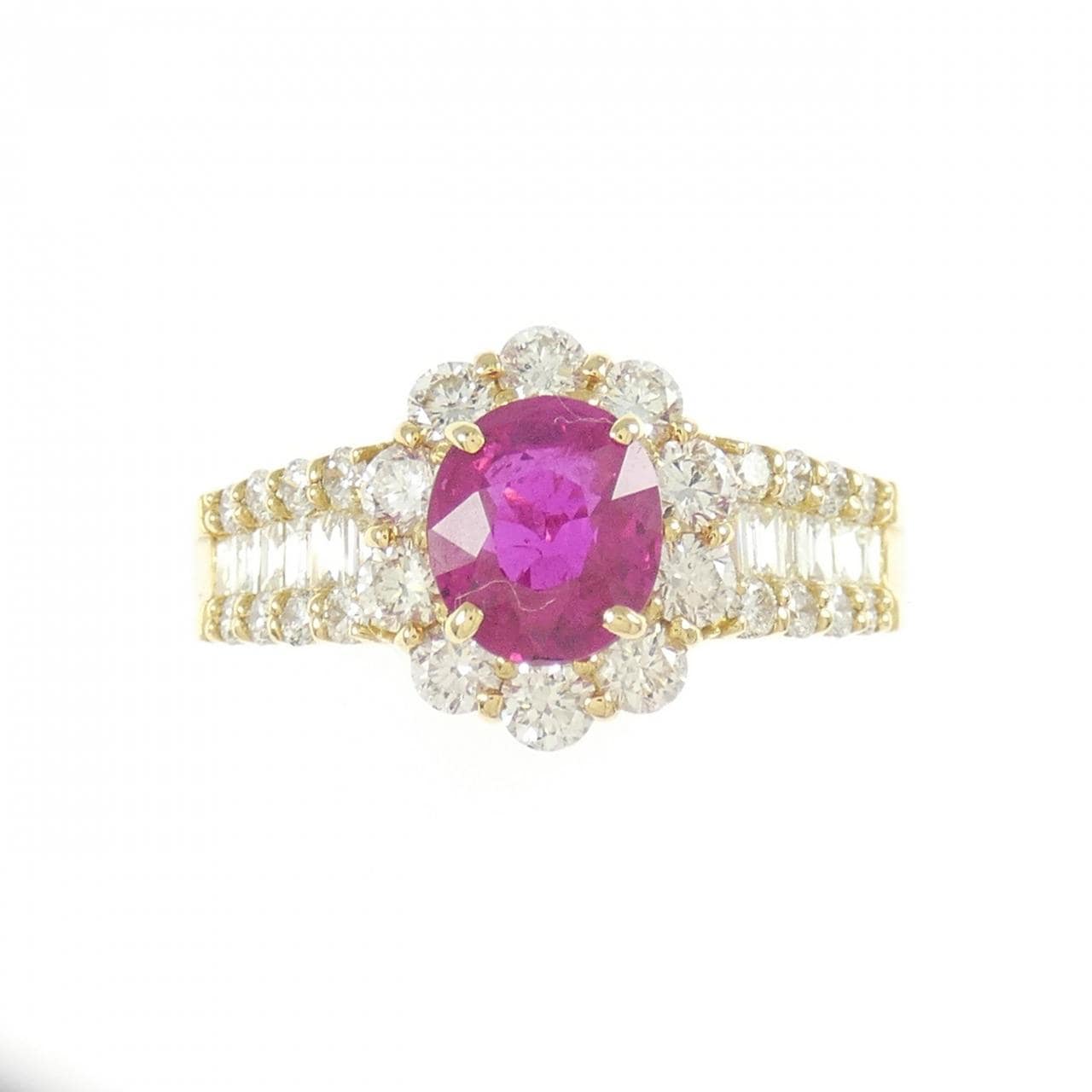 【新品】K18YG ルビー リング 1.112CT