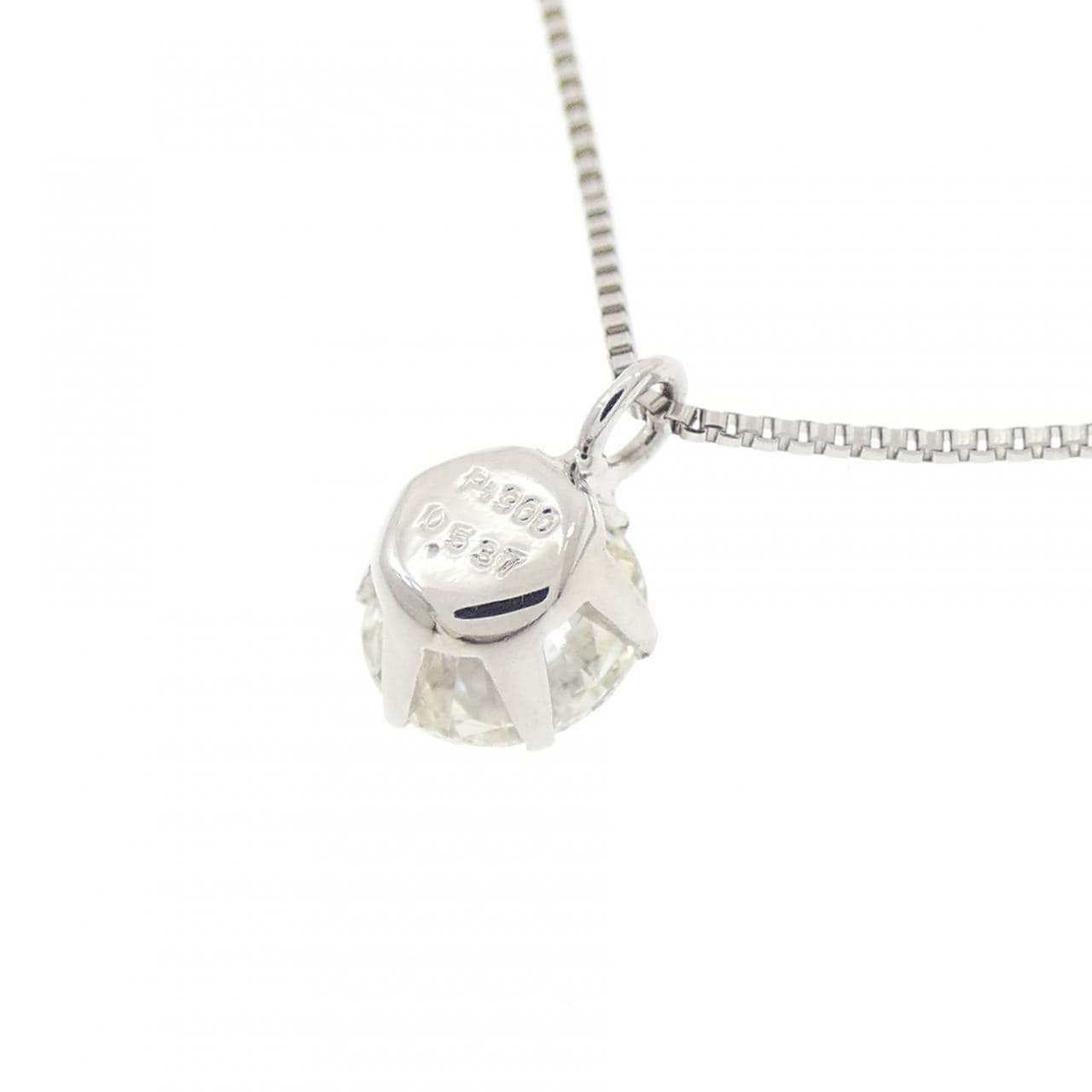 PT900/PT850 ソリティア ダイヤモンド ネックレス 0.537CT