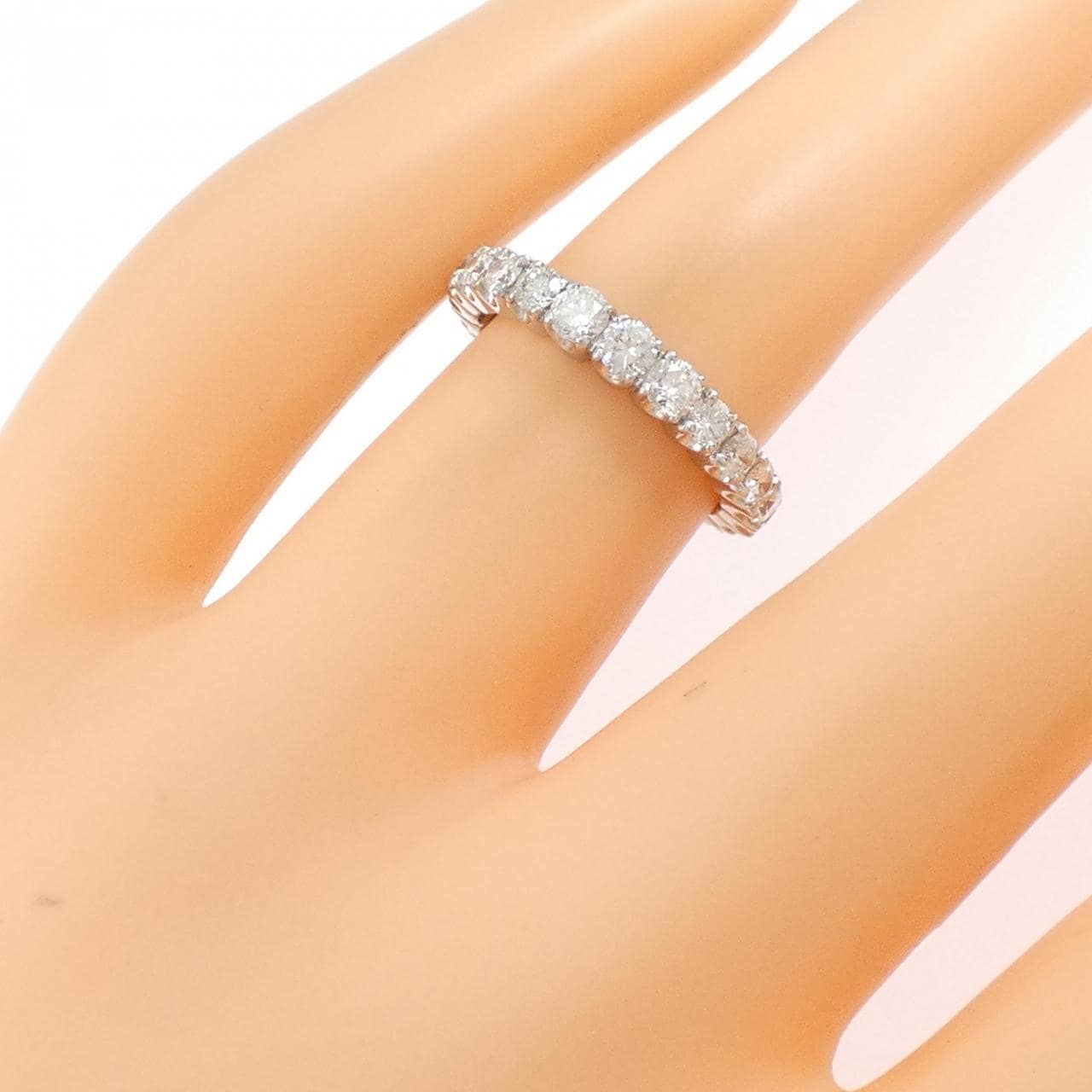 PT900 ハーフエタニティ ダイヤモンド リング 1.00CT