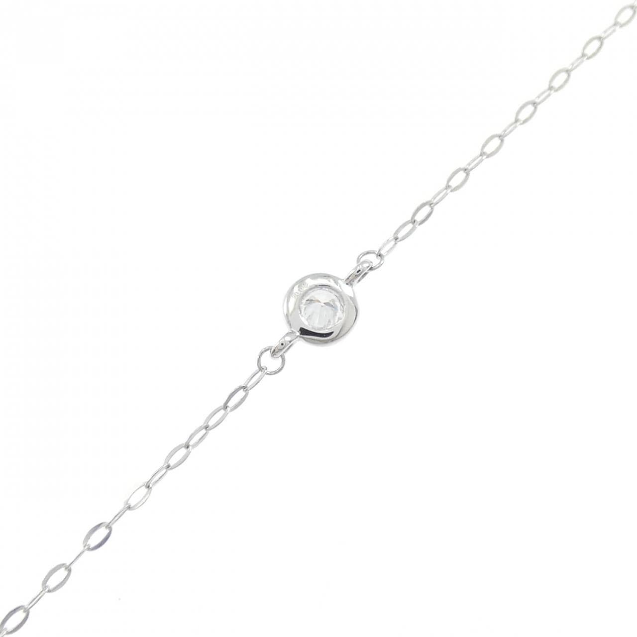 ジーエスティービー ダイヤモンド ネックレス 0.32CT D VS1 エメラルドカット