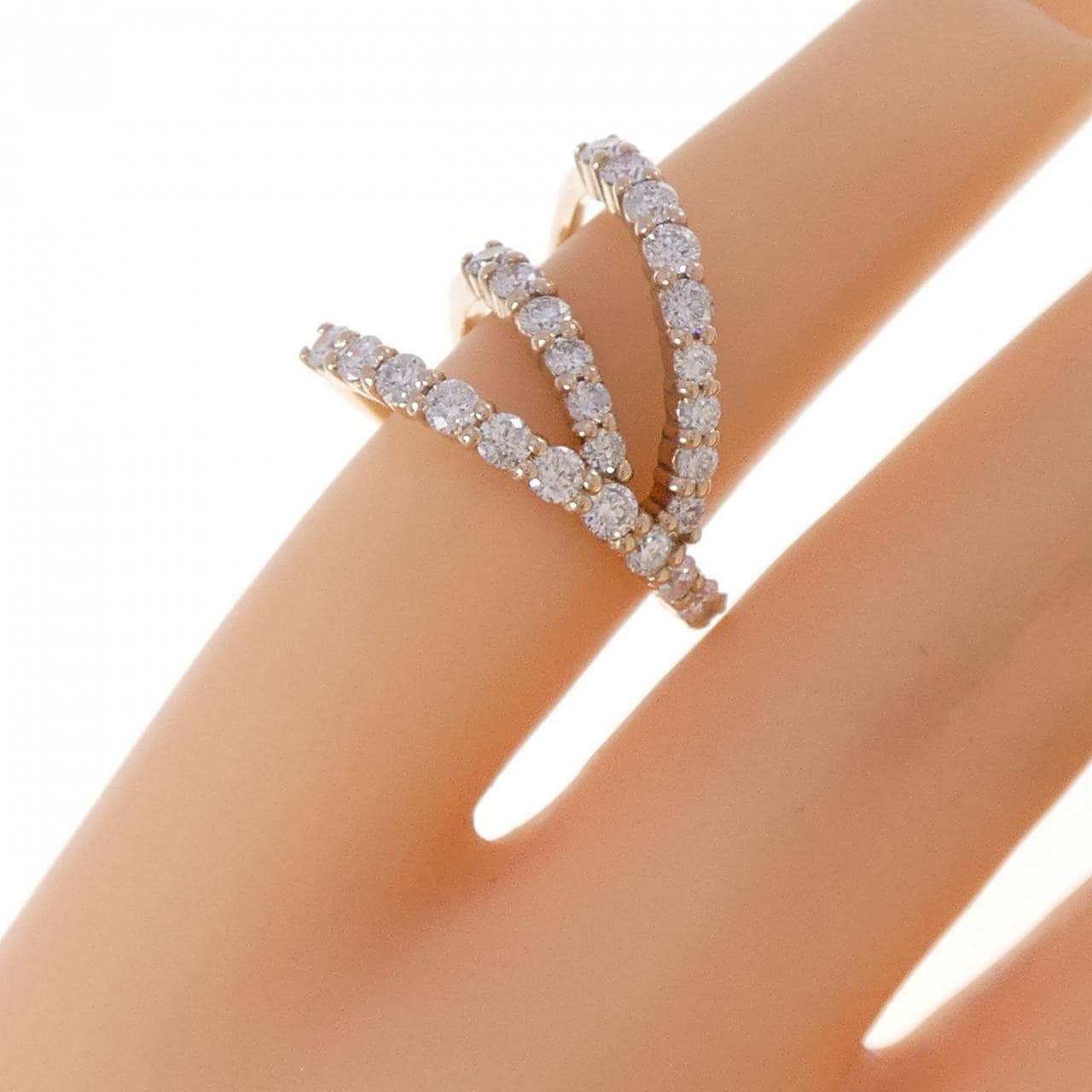 K18PG ダイヤモンド ピンキーリング 0.85CT