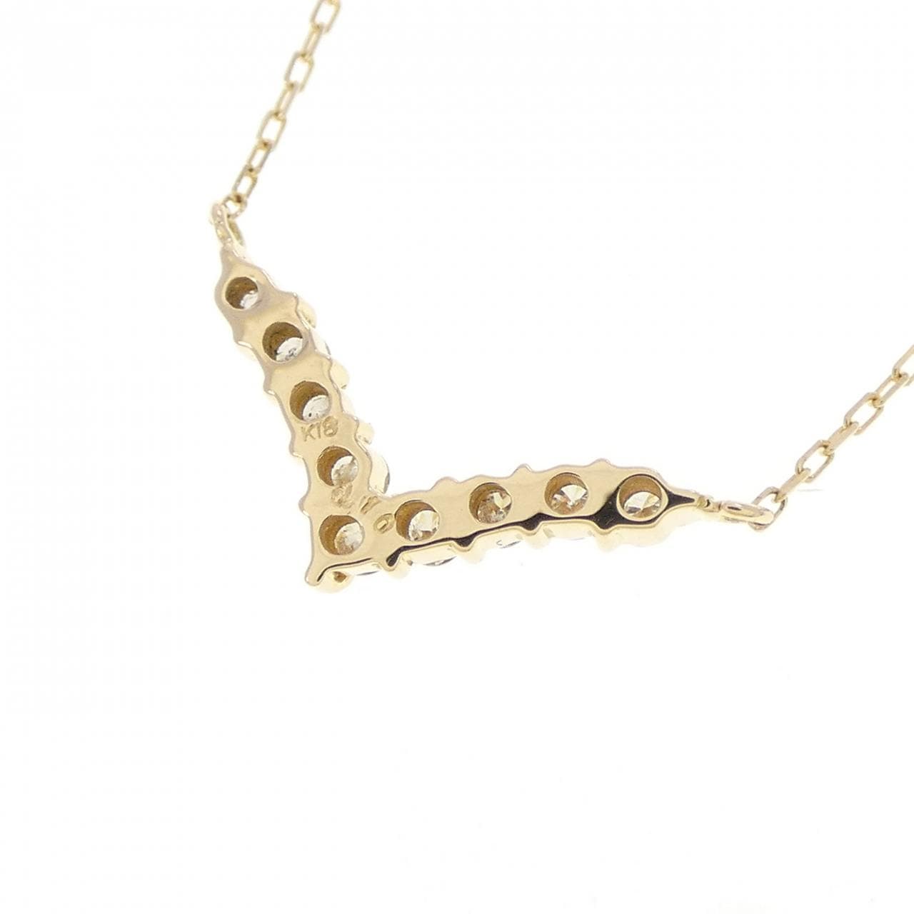 K18YG ダイヤモンド ネックレス 0.10CT
