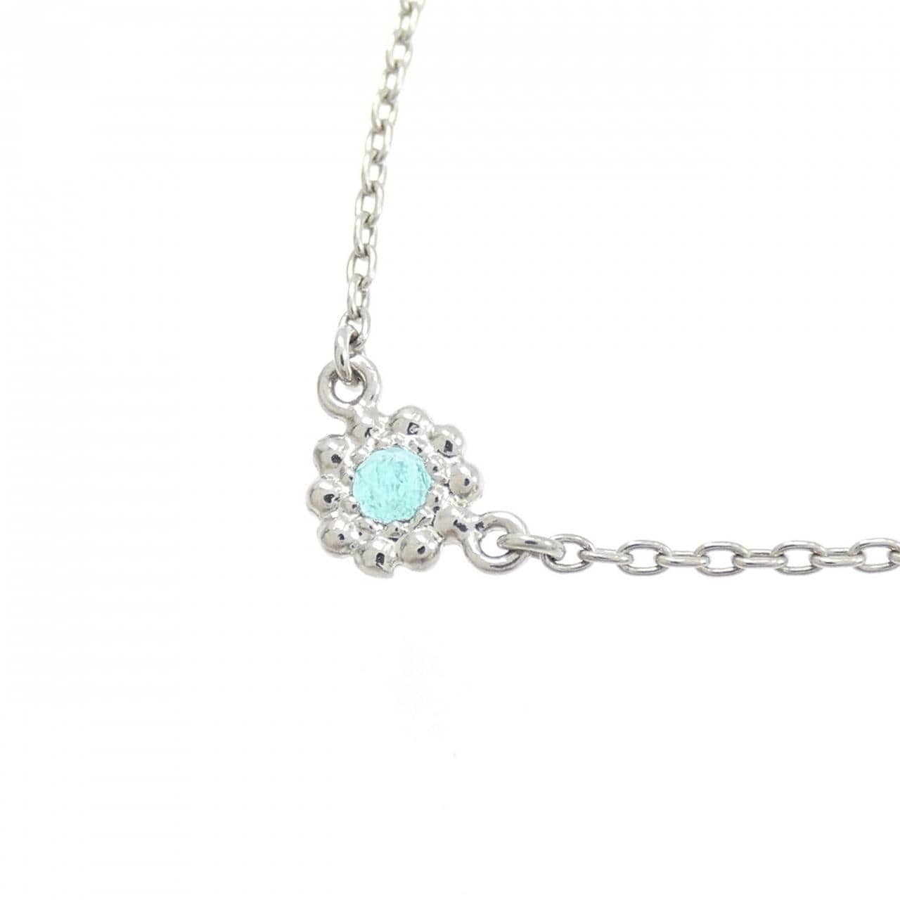 PT850 Tourmaline Necklace 0.60CT