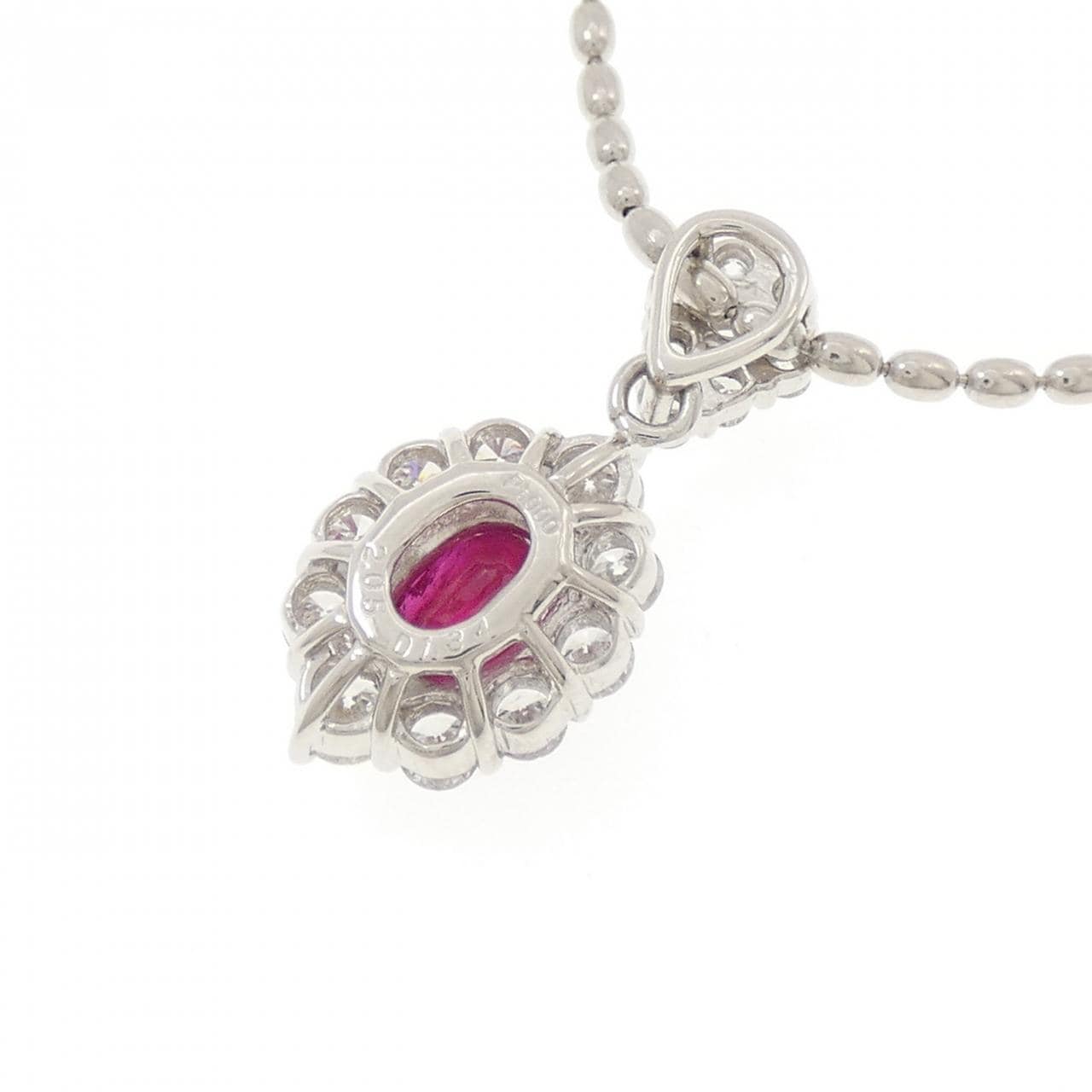 PT900/PT850 ルビー ネックレス 2.05CT