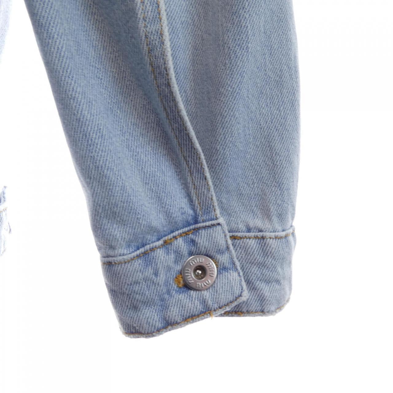 ミュウミュウ MIU MIU MIU MIU ロゴ GWB144 11D8 デニムジャケット