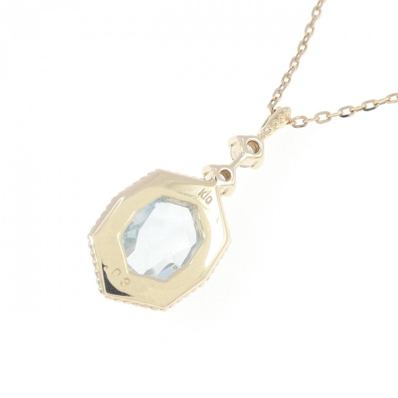 K10YG blue Topaz necklace