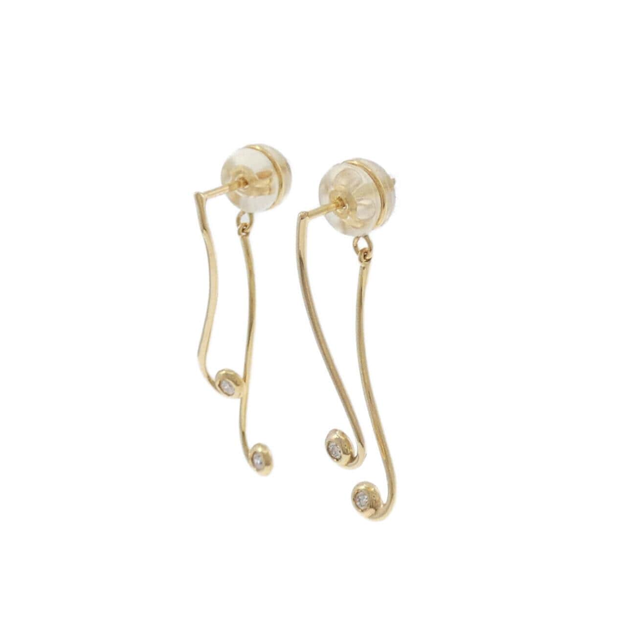 K18YG ダイヤモンド ピアス