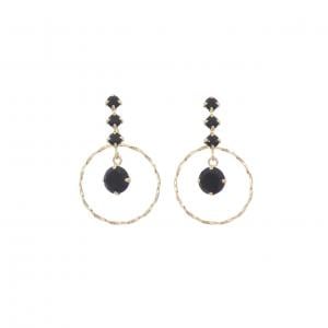 K18YG オニキス ピアス