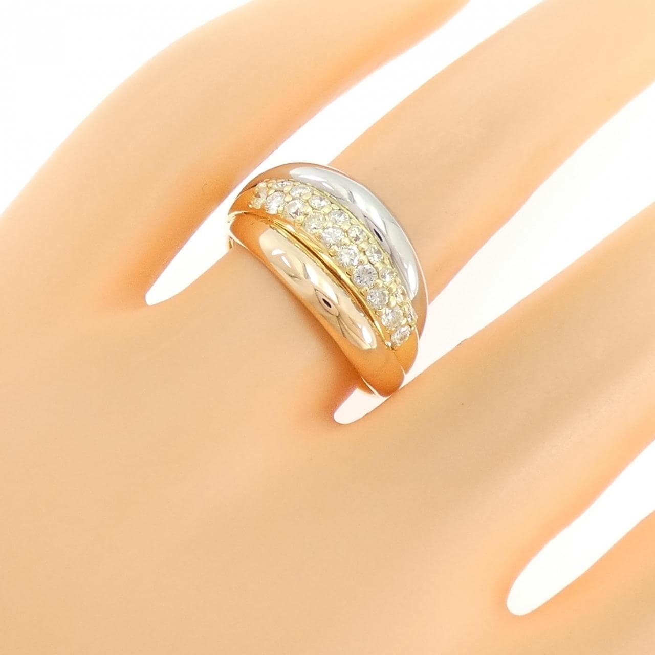 K18YG/PT900/K18PG Diamond Ring 0.52CT