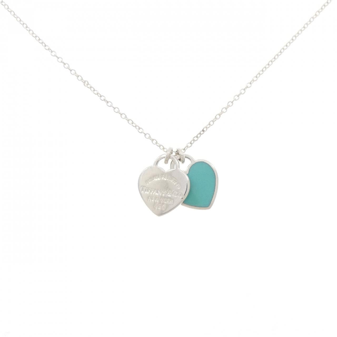 TIFFANY Return to TIFFANY Mini Double Heart Tag Necklace