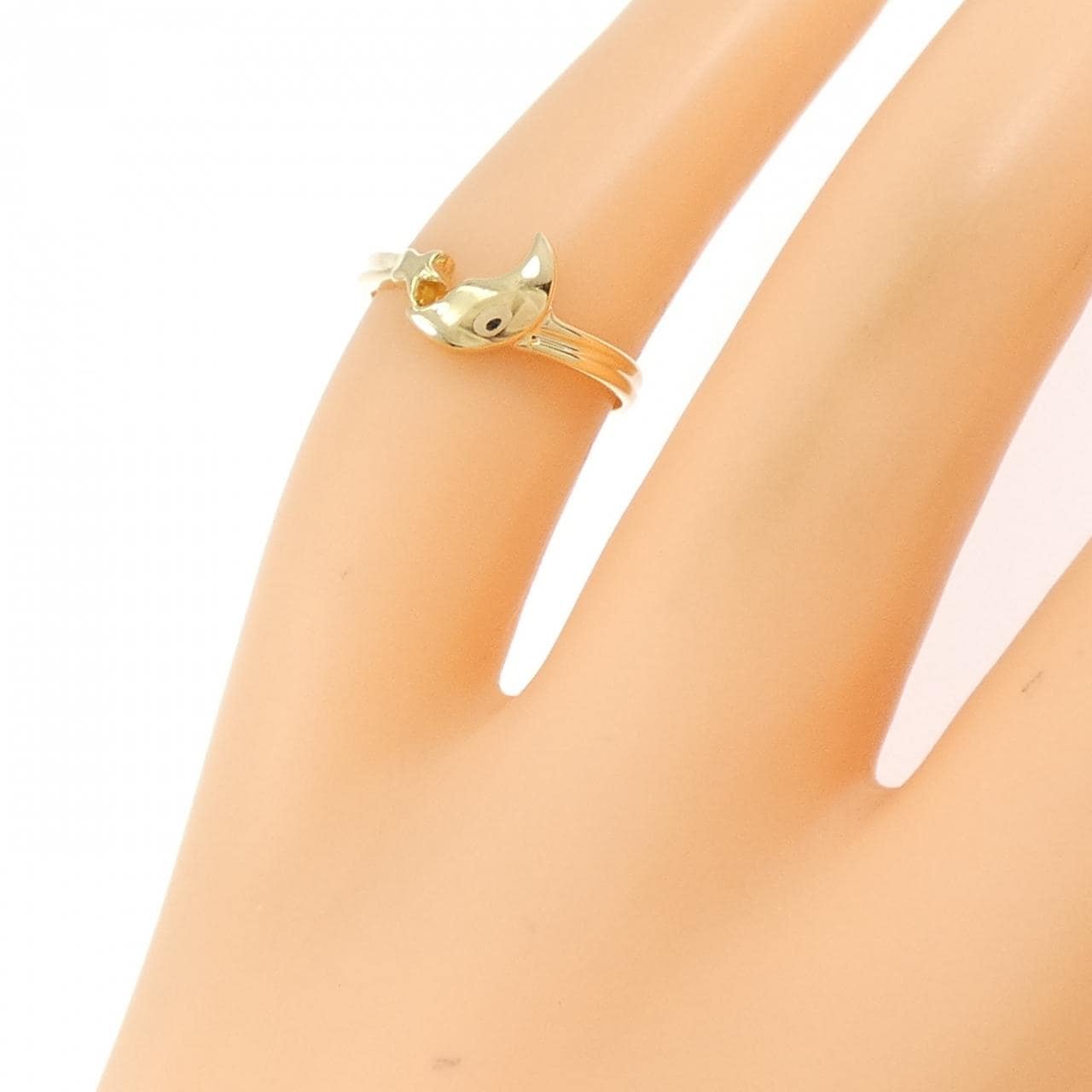 K18YG スター×ムーン リング