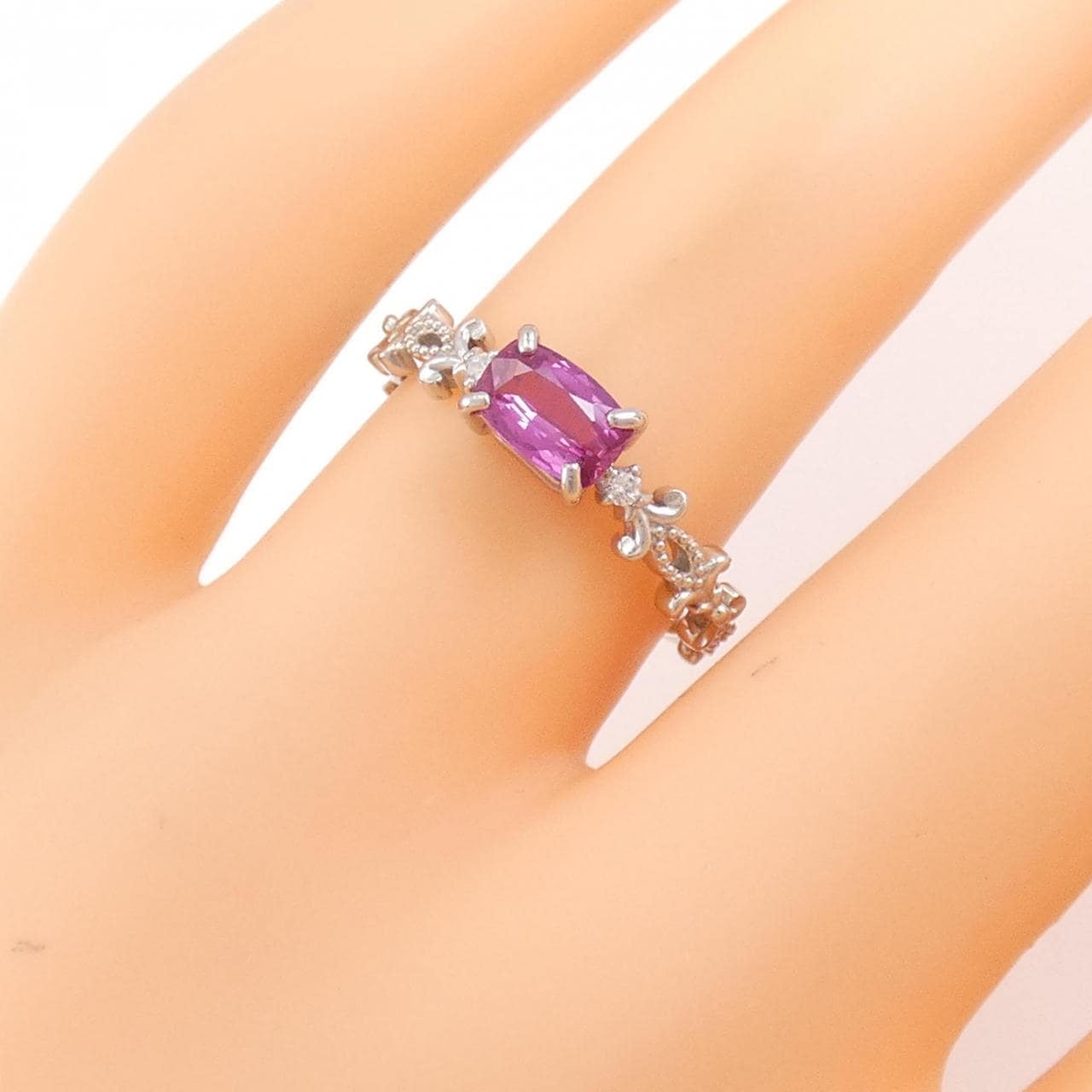 【新品】PT サファイヤ リング 0.644CT