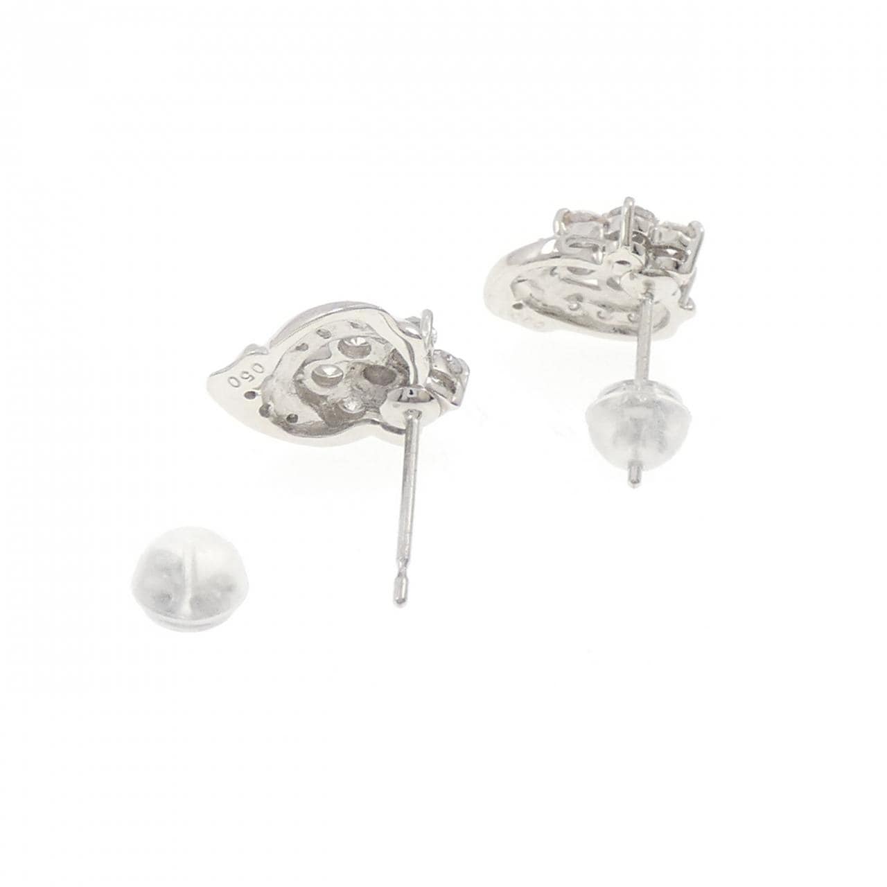 PT900 フラワー ダイヤモンド ピアス 1.00CT
