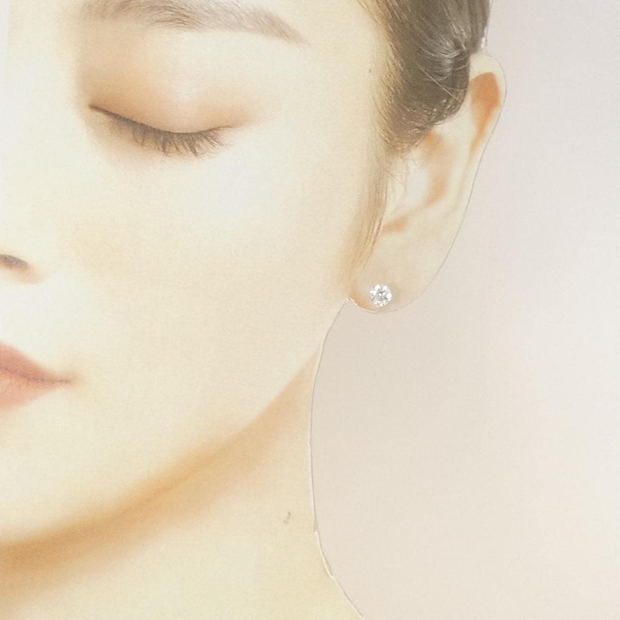 【リメイク】PT900/ST ダイヤモンド ピアス 0.500CT 0.518CT G-H VS1 VG-G