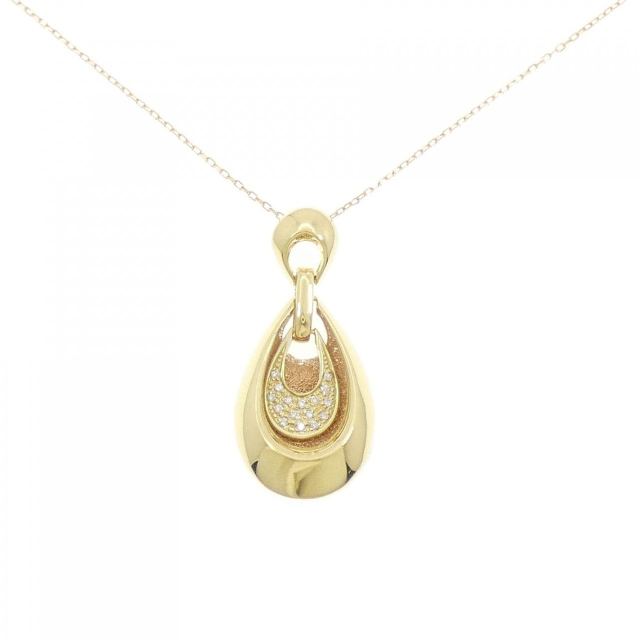 K18PG/K18YG ダイヤモンド ネックレス 0.10CT