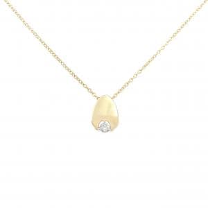 K18YG/PT ダイヤモンド ネックレス 0.10CT