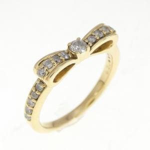 K18YG リボン ダイヤモンド リング 0.20CT