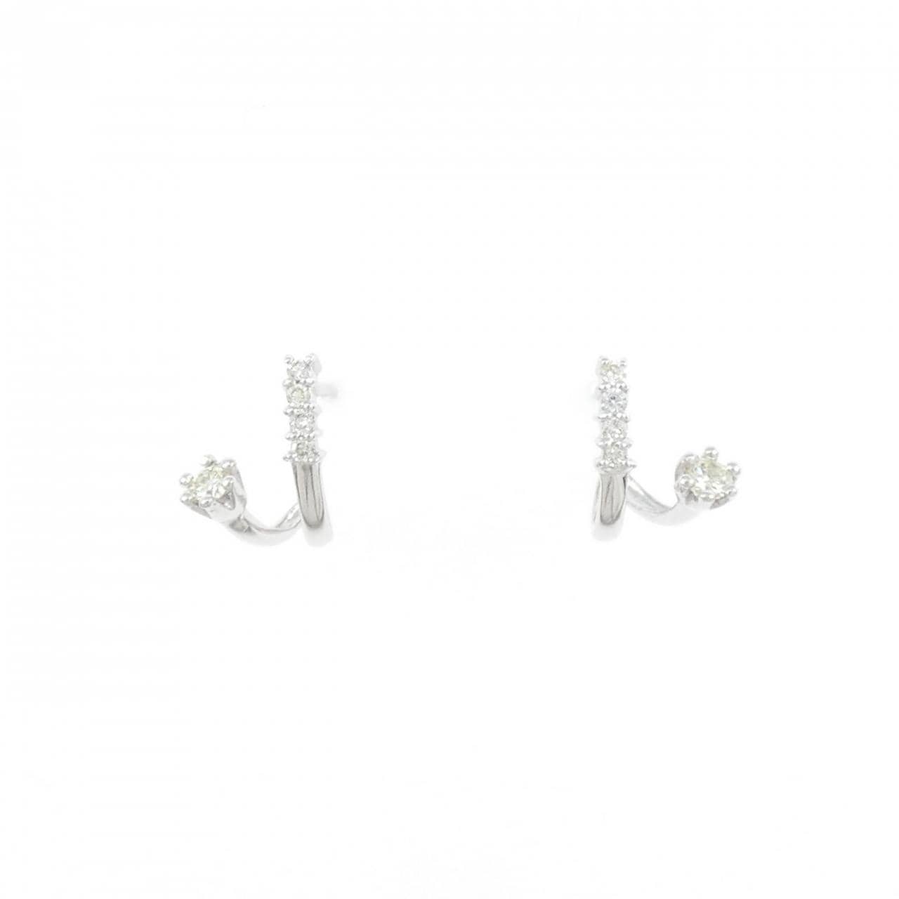 K18WG ダイヤモンド ピアス 0.20CT