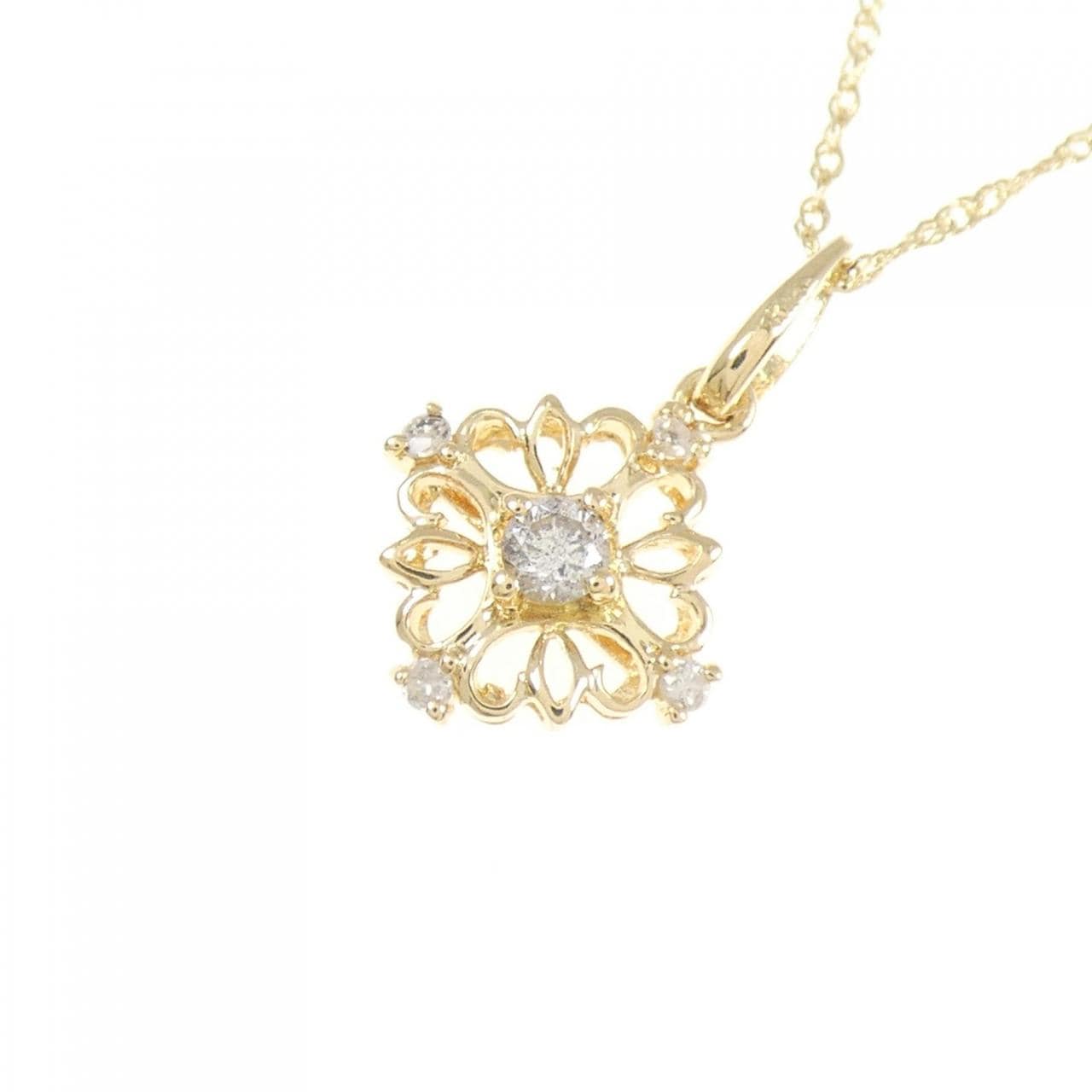 K18YG ダイヤモンド ネックレス 0.10CT