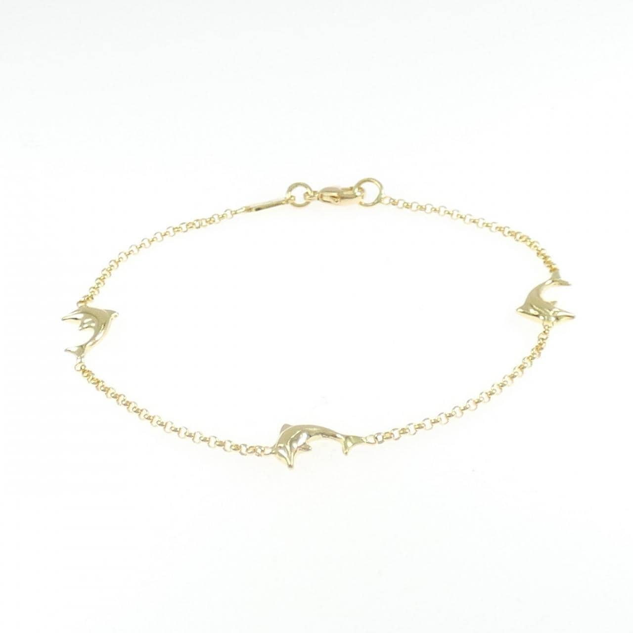 750YG Dolphin Bracelet