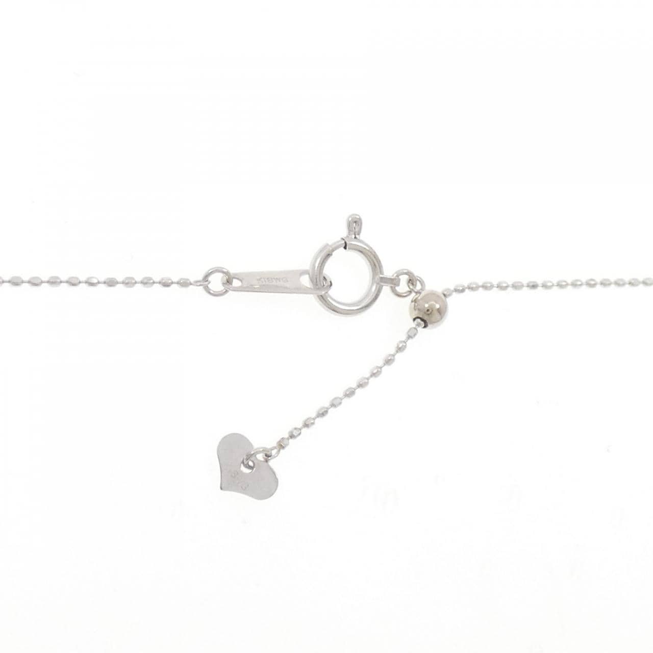 K18WG ハート ルビー ネックレス 0.26CT