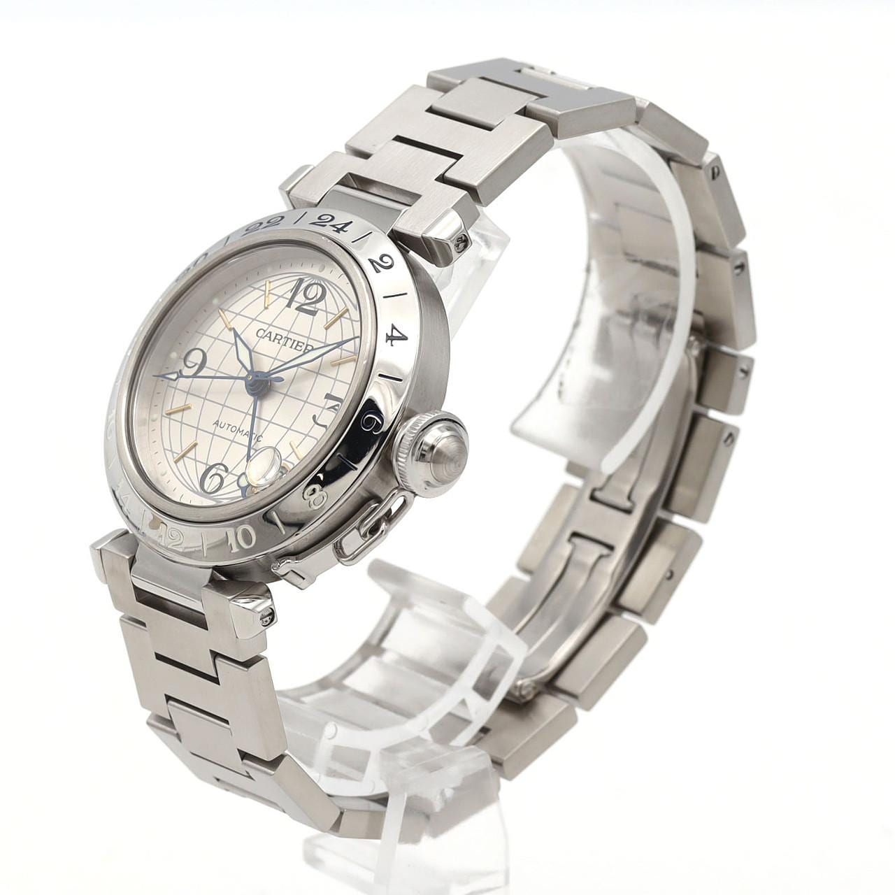 カルティエ パシャC GMT W31029M7 SS 自動巻