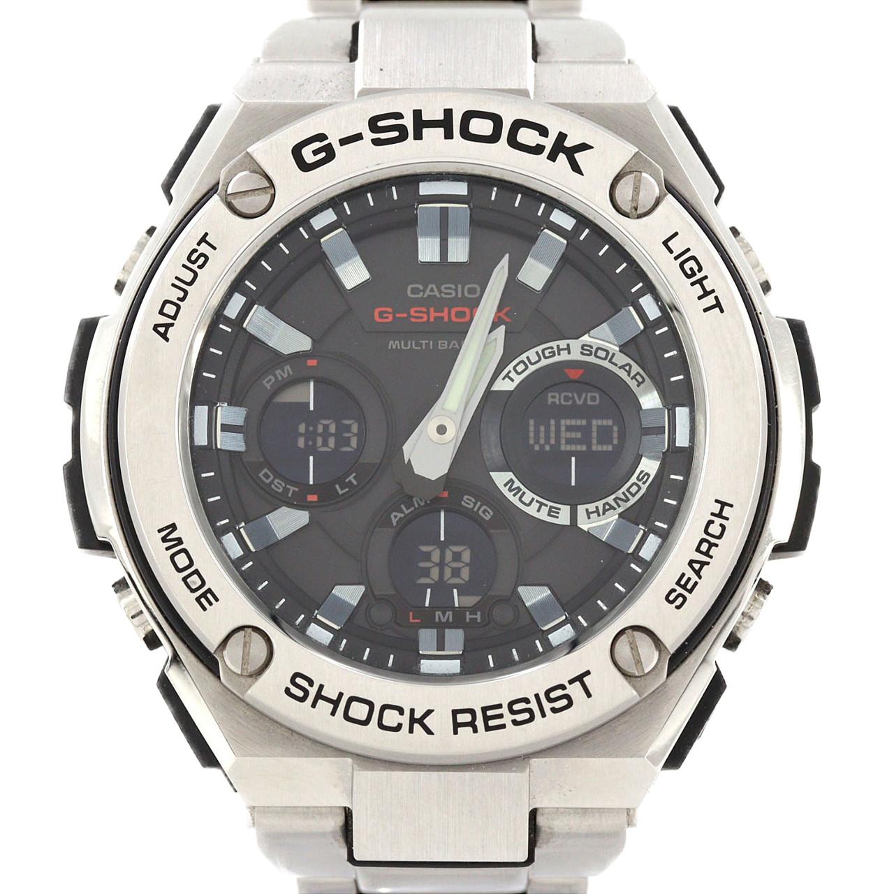 カシオ G-SHOK･Gスチール 電波時計 GST-W110D-1AJF SS ソーラークォーツ