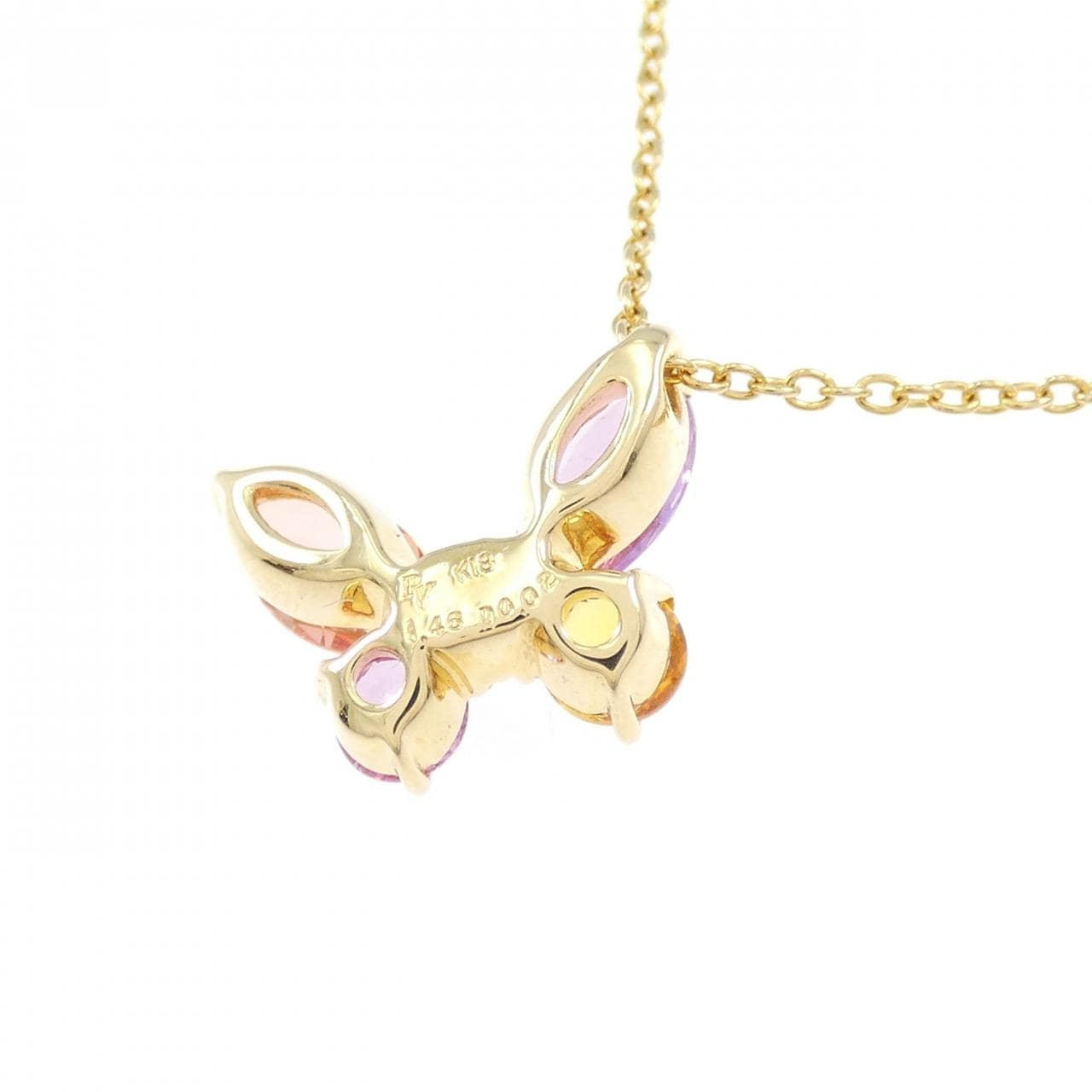ポンテヴェキオ バタフライ カラーストーン ネックレス 1.46CT