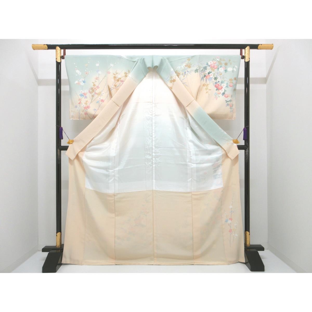 【未使用品】訪問着　友禅金彩加工　ボカシ染