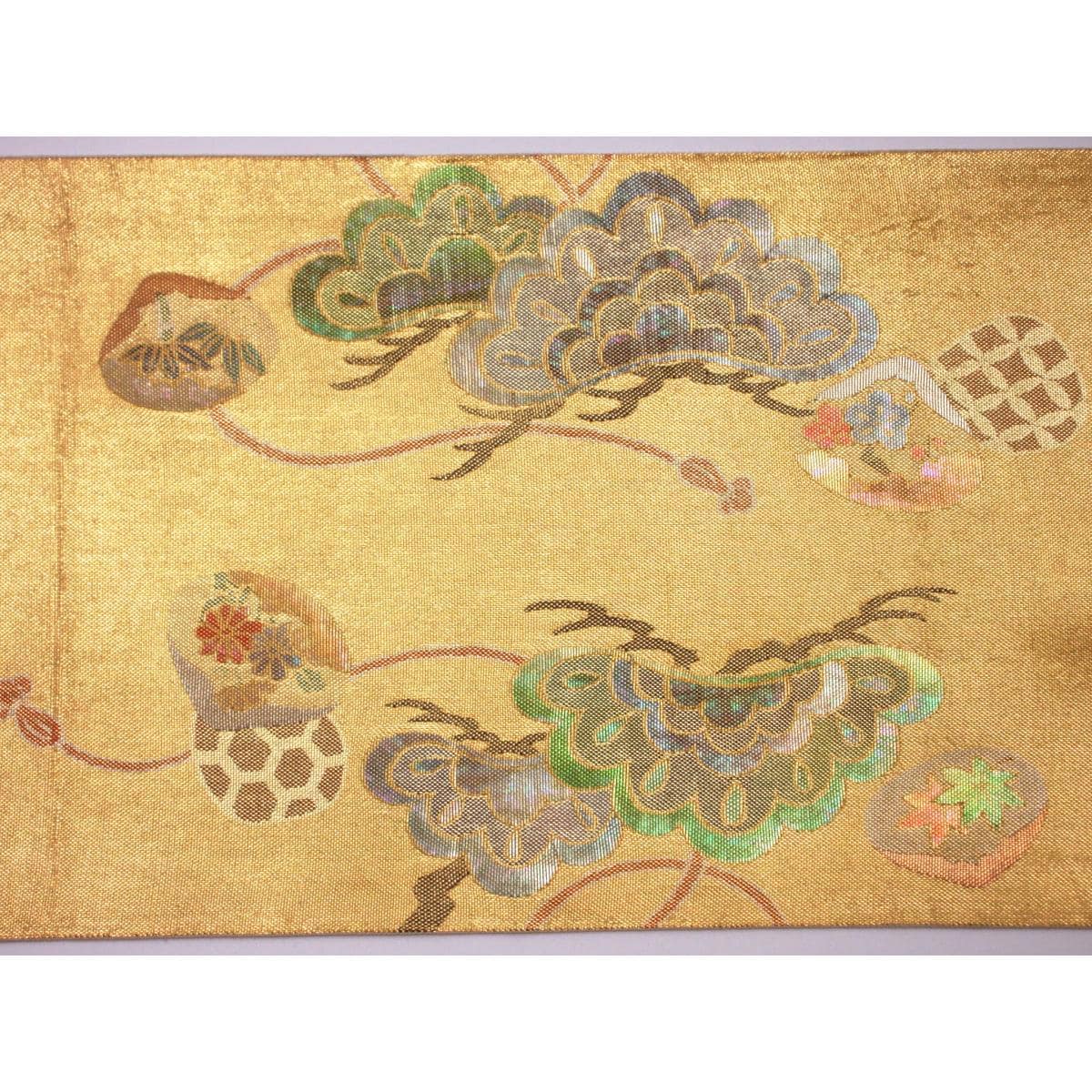 【未使用品】袋帯　川島織物　引箔　螺鈿加工