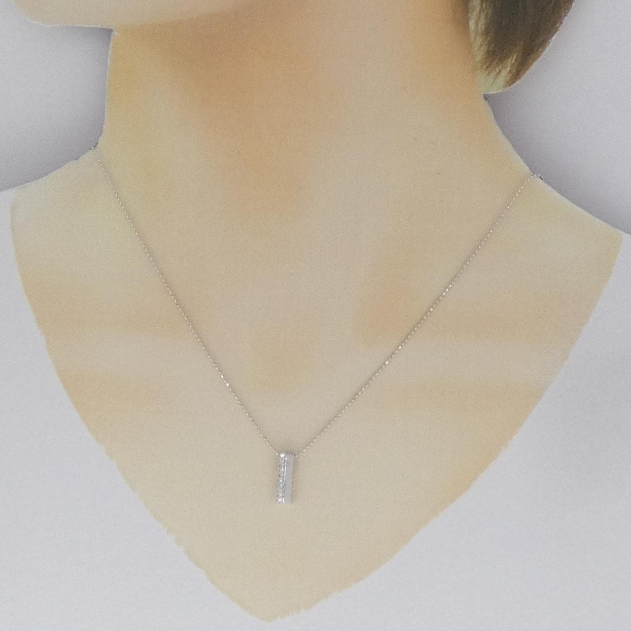 K18WG ダイヤモンド ネックレス 0.10CT