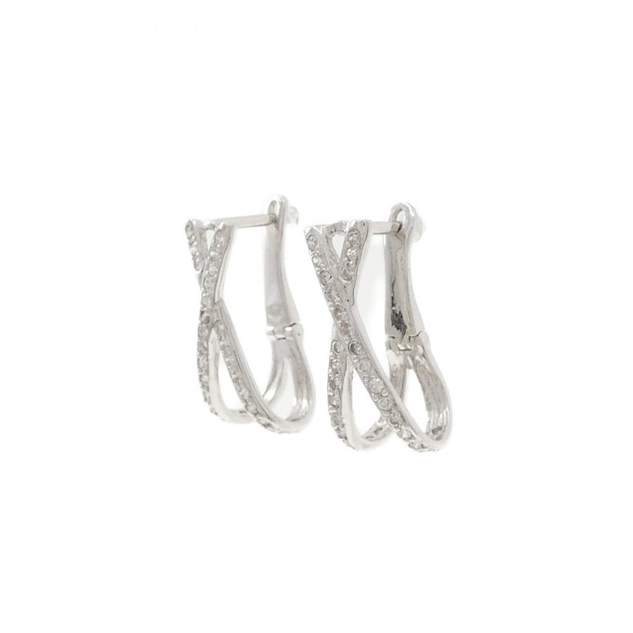 K18WG ダイヤモンド ピアス 0.46CT