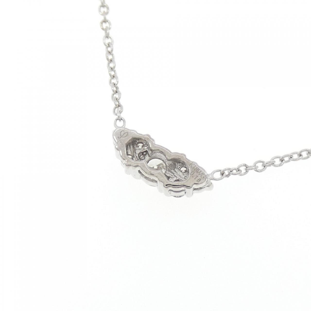 K18WG ダイヤモンド ネックレス 0.16CT