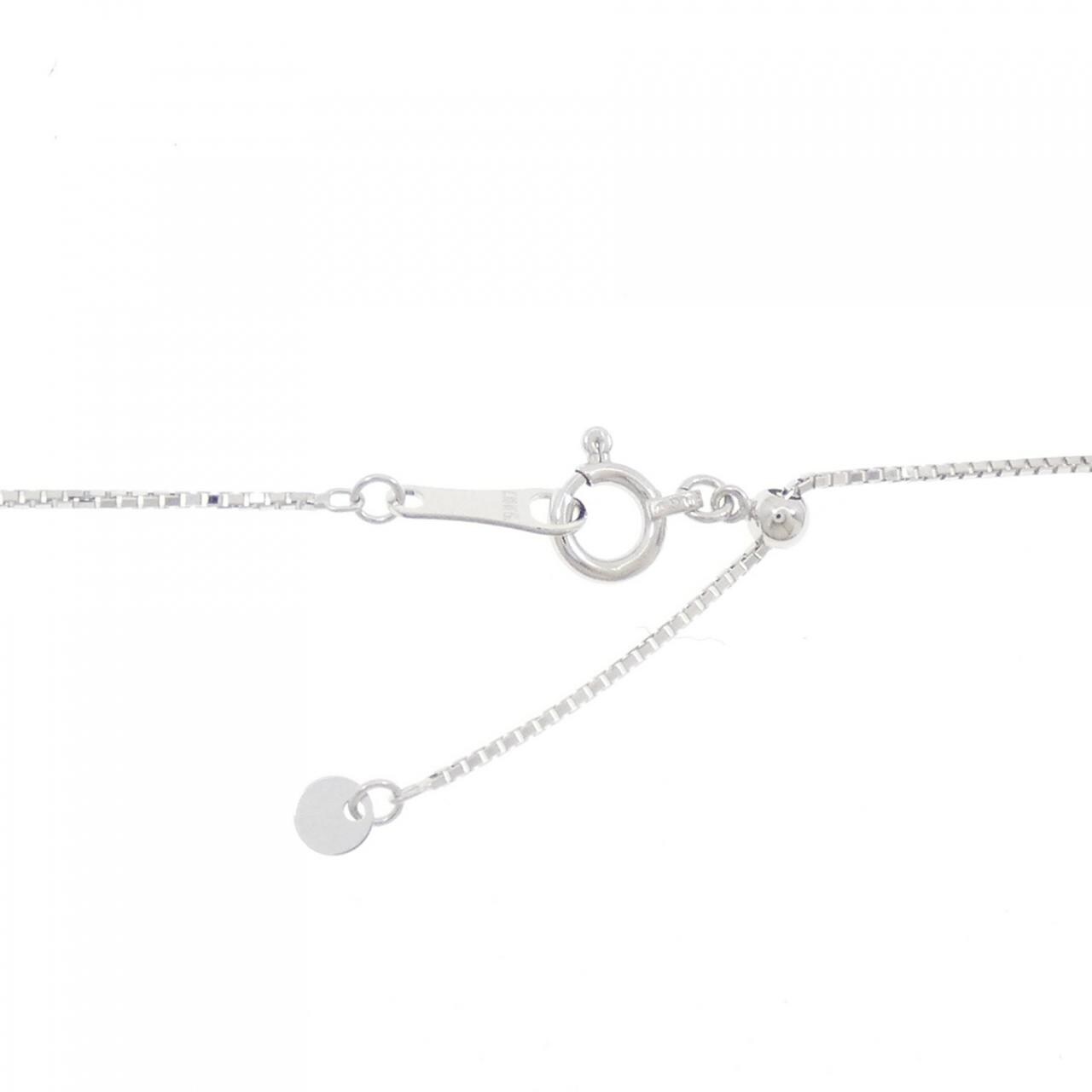 K18WG 2WAY Diamond Necklace 0.08CT