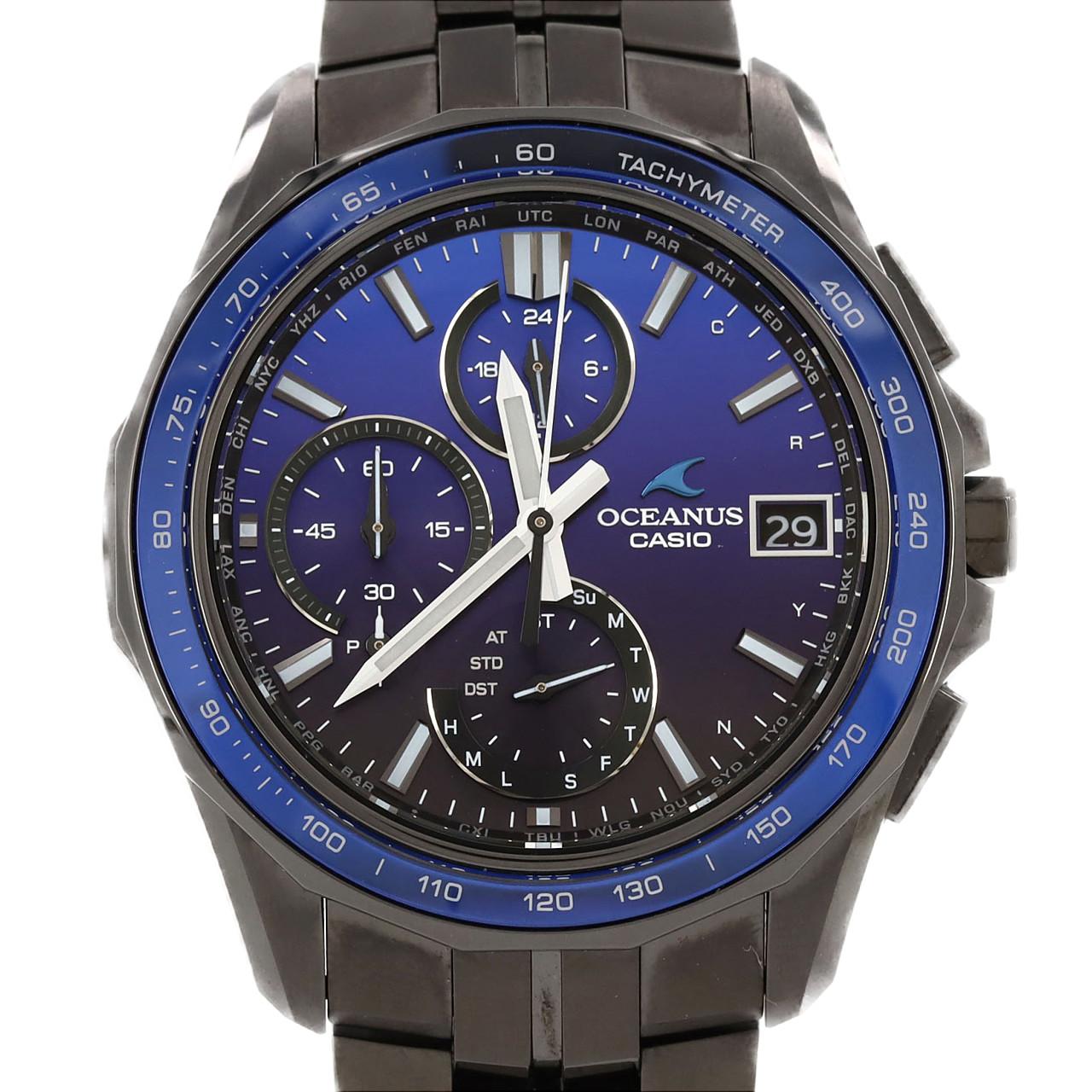 カシオ オシアナスマンタ 電波時計 OCW-S7000B-2AJF TI ソーラークォーツ
