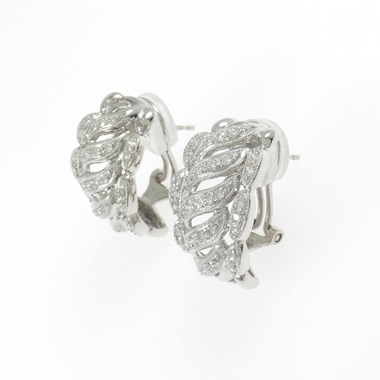 K18WG/K14WG鑽石耳環 0.52 克拉