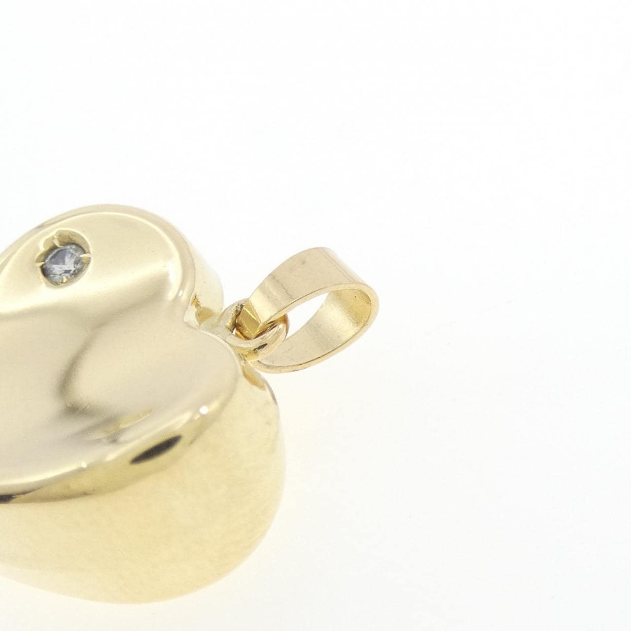 750YG ハート ダイヤモンド ペンダント 0.02CT