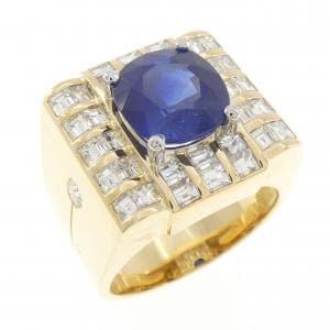 750YG サファイヤ リング 4.55CT スリランカ産
