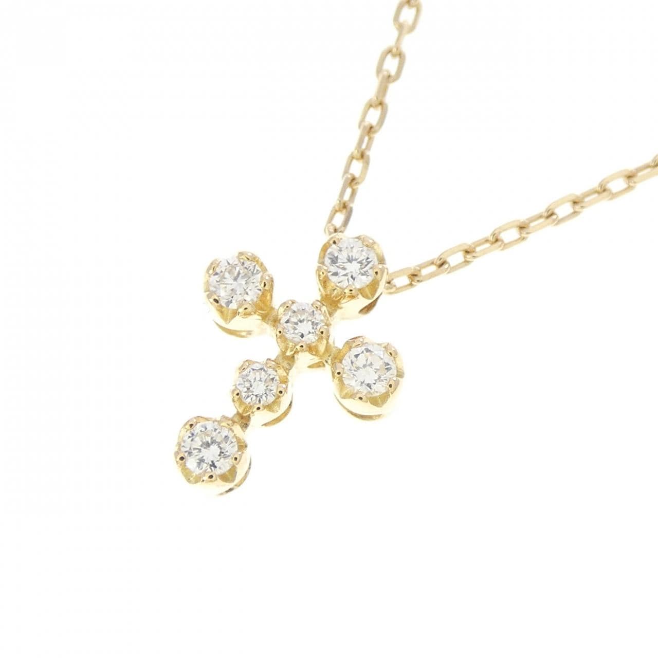 スタージュエリー クロス ダイヤモンド ネックレス 0.10CT