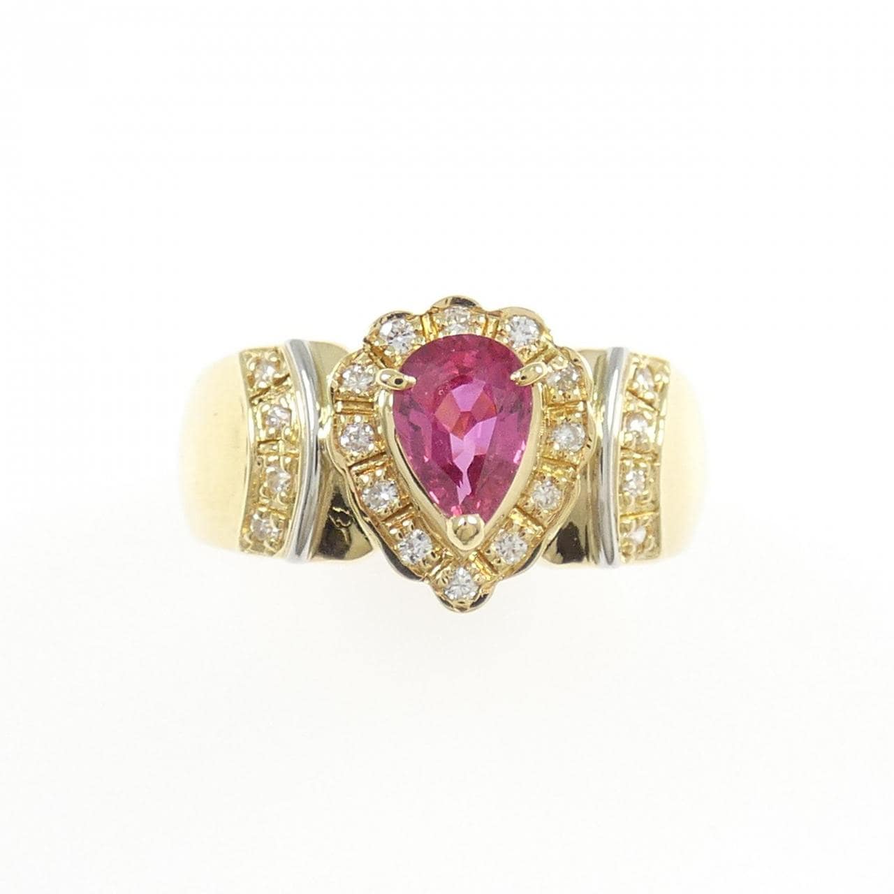 K18YG/PT900 ルビー リング 0.53CT
