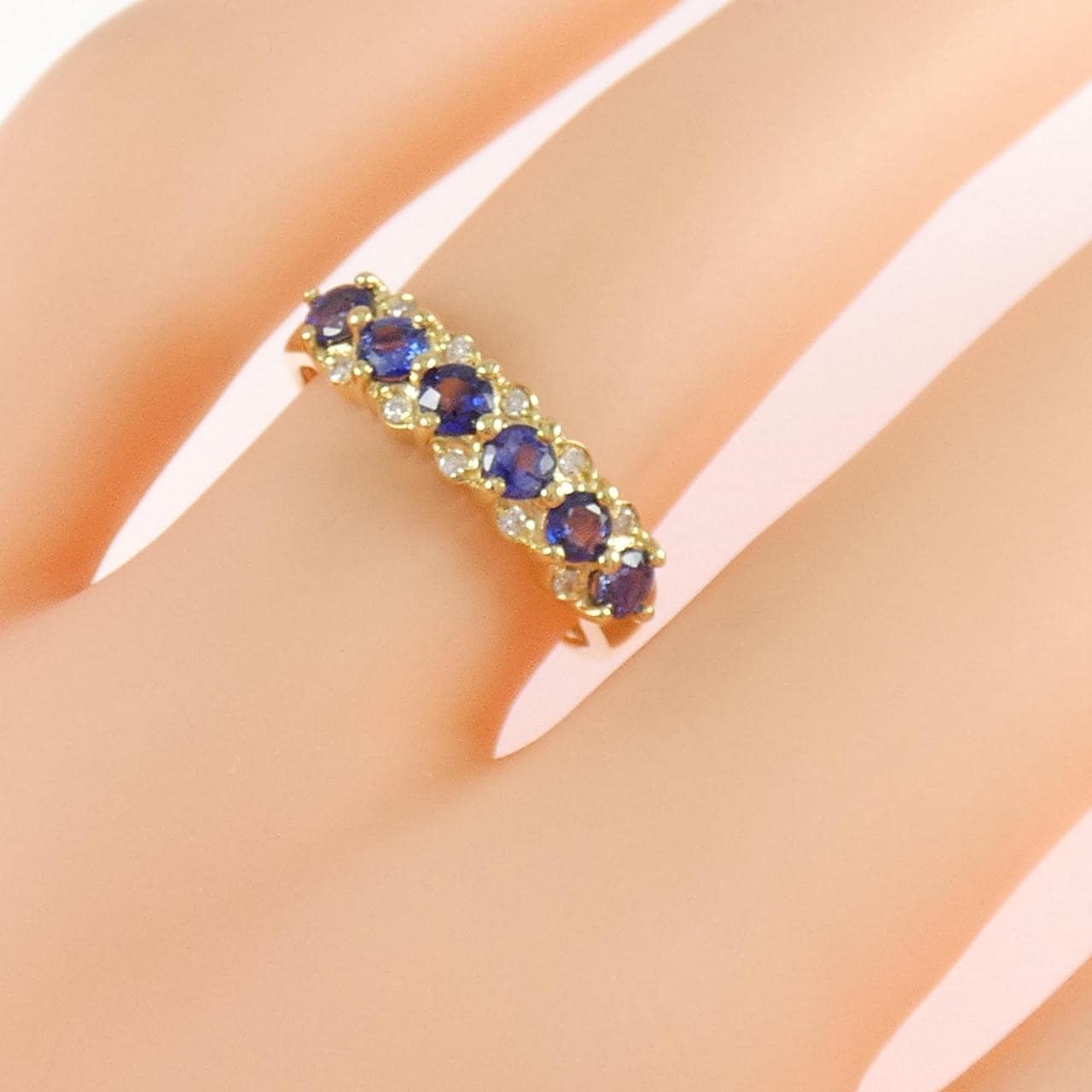K18YG サファイヤ リング 0.64CT